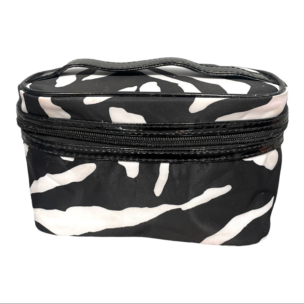 Modella Zebra Print Zipped Cosmetic Travel Bag